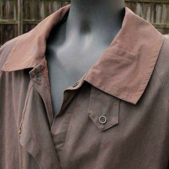 KAKADU TRADERS AUSTRALIA Ranch Duster Large Brown Oiled Cotton Canvas Coat - Picture 3 of 12